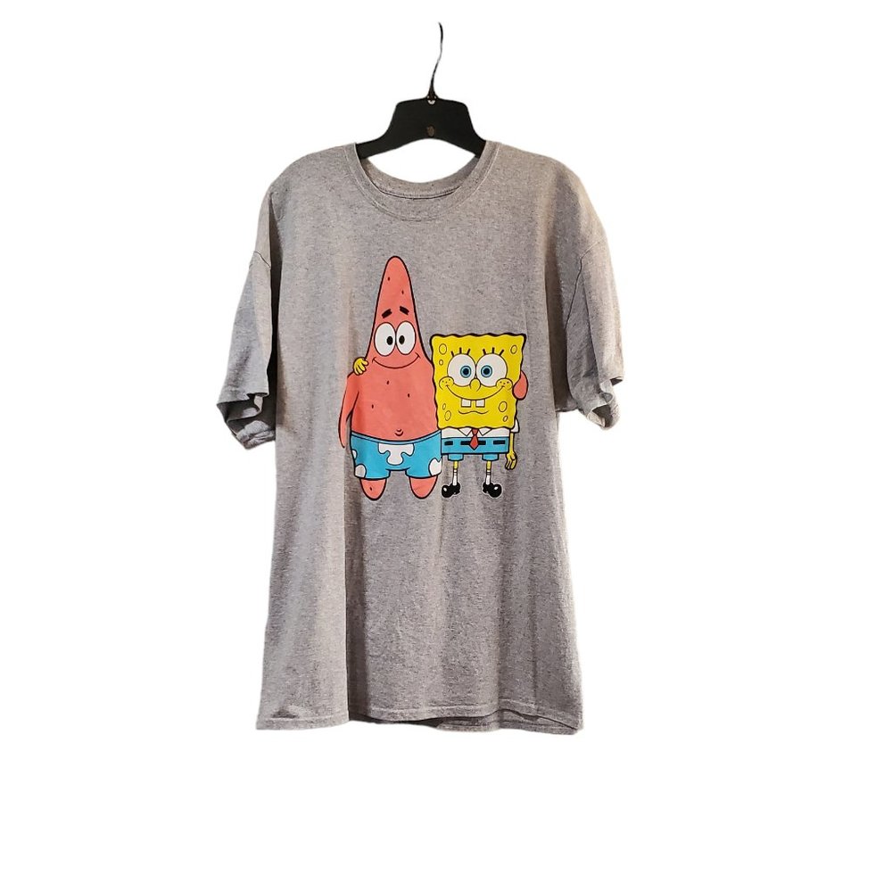Spongebob Squarepants Men's Gray Graphic T-Shirt Sz XL